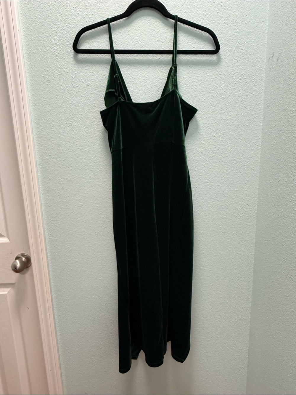 Missuee Green Velvet Midi Dress - Size L - Picture 3 of 6
